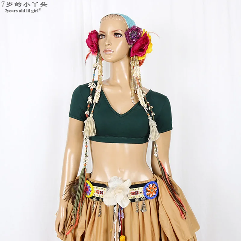 Lycra cotton ATS Tribal Style Belly Dance Tops Sexy V Neck Design Backless Short Sleeve Tops for Women CKK01-02
Lycra cotton ATS Tribal Style Belly Dance Tops Sexy V Neck Design Backless Short Sleeve Tops for Women CKK01-02