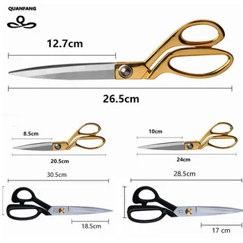 QUANFANG Gold stainless steel Scissors Sewing DIY HandmadeTailor Scissors Short Cutter Handicrafts Art Sewing Supplies
QUANFANG Gold stainless steel Scissors Sewing DIY HandmadeTailor Scissors Short Cutter Handicrafts Art Sewing Supplies