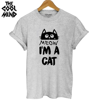 THE COOLMIND Top quality 100% Cotton Meow CAT Print Women T-shirt Short Sleeve harajuku Lovely Cat Tops wome's Tshirt
THE COOLMIND Top quality 100% Cotton Meow CAT Print Women T-shirt Short Sleeve harajuku Lovely Cat Tops wome's Tshirt