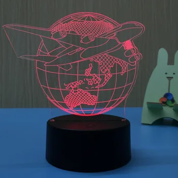 Airplane 3D LED Lamp Night Light Novelty Gift for Chilren LED Illusion Atmosphere Sleep Table Lamp Touch Colors Changing Light
Airplane 3D LED Lamp Night Light Novelty Gift for Chilren LED Illusion Atmosphere Sleep Table Lamp Touch Colors Changing Light