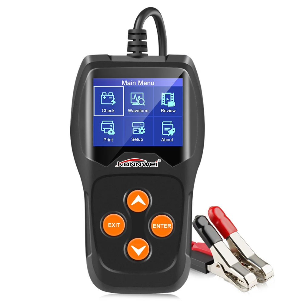 Hot Sale KONNWEI KW600 12V Digital Car Battery Tester Auto 100-2000CCA Diagnostic Tools For Muliti-languages | Автомобили и