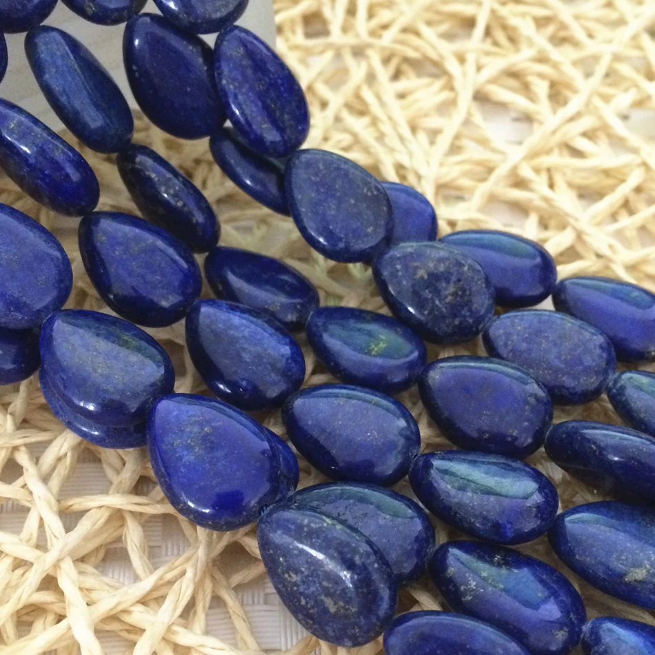 

Hot sale natural lapis lazuli stone beads 13*18mm teardrop waterdrop high quality fashion diy jewelry loose beads 15inch B601