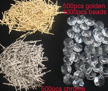 1000pcs/Lot 14mm Crystal Octagon Beads 2 Holes +1000pcs 25mm Metal Butterfly Buckles Connectors For Lamp Beads Prism
1000pcs/Lot 14mm Crystal Octagon Beads 2 Holes +1000pcs 25mm Metal Butterfly Buckles Connectors For Lamp Beads Prism