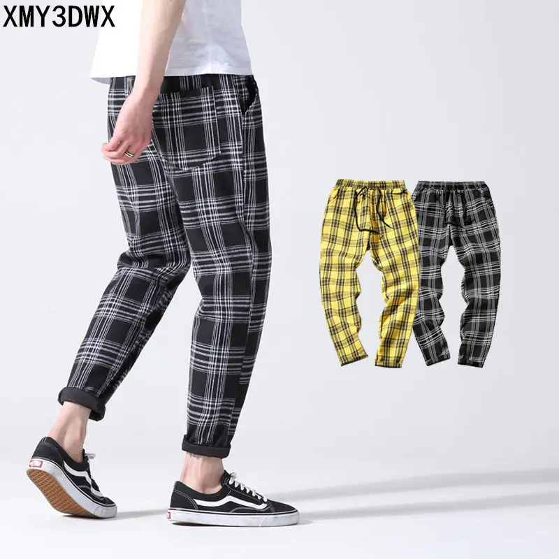 New 2018 Men Full Cotton Plaid Trousers Slim Fit spring Men's Slim casual Long Pants pantalones hombre Male Harem Jogger Pants
New 2018 Men Full Cotton Plaid Trousers Slim Fit spring Men's Slim casual Long Pants pantalones hombre Male Harem Jogger Pants