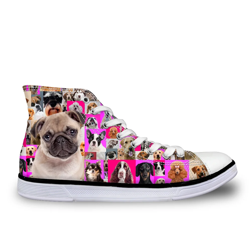 Customized Casual Shoes Women Pink Cute Animal Pug Dog Classic High Top Lace-up Vulcanized Shoes for Ladies Flats Canvas Shoes
Customized Casual Shoes Women Pink Cute Animal Pug Dog Classic High Top Lace-up Vulcanized Shoes for Ladies Flats Canvas Shoes
