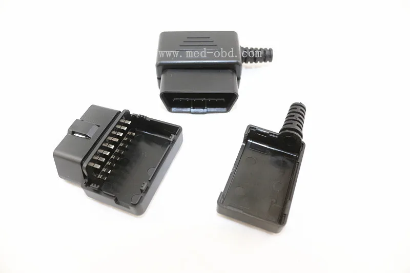 OBD2 Male Connector 16pin 90 Degree Right Angle J1962m Plug with Enclosure without Screw
OBD2 Male Connector 16pin 90 Degree Right Angle J1962m Plug with Enclosure without Screw