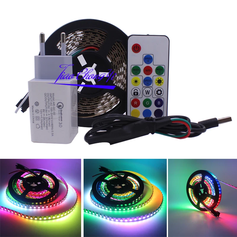 USB 5V LED strip Full color RGB, dream color changing SK6812 3535 144LED/M IP20 +17key USB contoller+USB 5v Power full kit
USB 5V LED strip Full color RGB, dream color changing SK6812 3535 144LED/M IP20 +17key USB contoller+USB 5v Power full kit