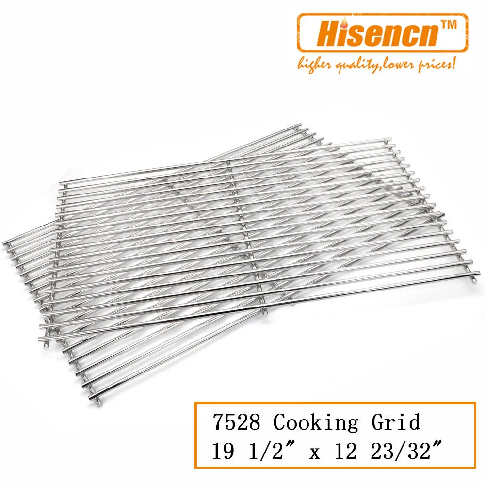 Hisencn 7528 set of 2 19.5 x 12.7'' BBQ Stainless Steel Cooking Grid Grates Parts Replacement For Genesis E-300 S-300 Gas Grill
Hisencn 7528 set of 2 19.5 x 12.7'' BBQ Stainless Steel Cooking Grid Grates Parts Replacement For Genesis E-300 S-300 Gas Grill