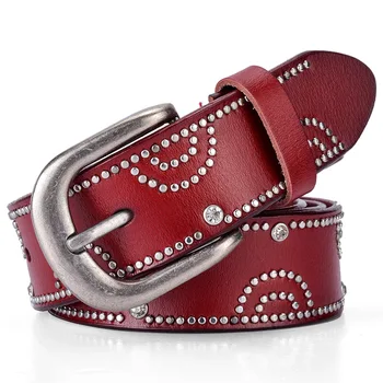 Fashion Jeans Belts for Ladies and Girls Good quality Leather Casual Waist Strap Popular Street Belts Retro Style Rivets Belt
Fashion Jeans Belts for Ladies and Girls Good quality Leather Casual Waist Strap Popular Street Belts Retro Style Rivets Belt