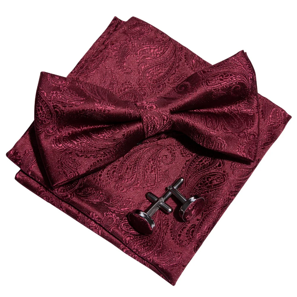 LF-826 Barry.Wang Fashion Men`s Bowtie 100% Silk Red Paisley Butterfly Bow Ties For Men Wedding Groom Party Mens Gift Gravata
LF-826 Barry.Wang Fashion Men`s Bowtie 100% Silk Red Paisley Butterfly Bow Ties For Men Wedding Groom Party Mens Gift Gravata