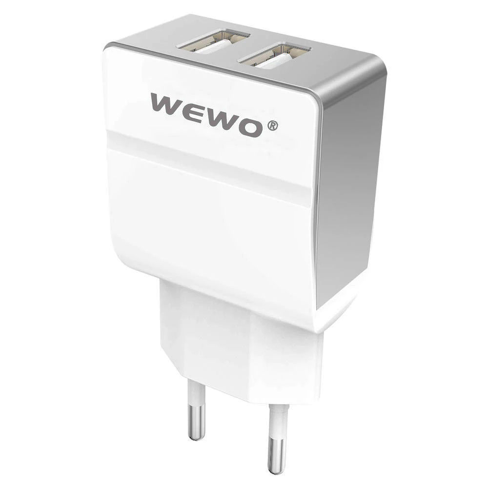 Image WEWO Dual USB 5V 2.4 A Cell  Phone Charger Fast Intelligent Mobile Charger