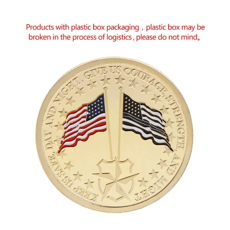 Commemorative Coin Patron of Police Officers Saint Michael America Flag Souvenir W229
Commemorative Coin Patron of Police Officers Saint Michael America Flag Souvenir W229