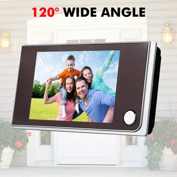 3.5 inch LED Digital Door Camera Video Peephole Viewer Cat Eye Doorbell Camera Zoom Video Eye Recorder 120 degree
3.5 inch LED Digital Door Camera Video Peephole Viewer Cat Eye Doorbell Camera Zoom Video Eye Recorder 120 degree