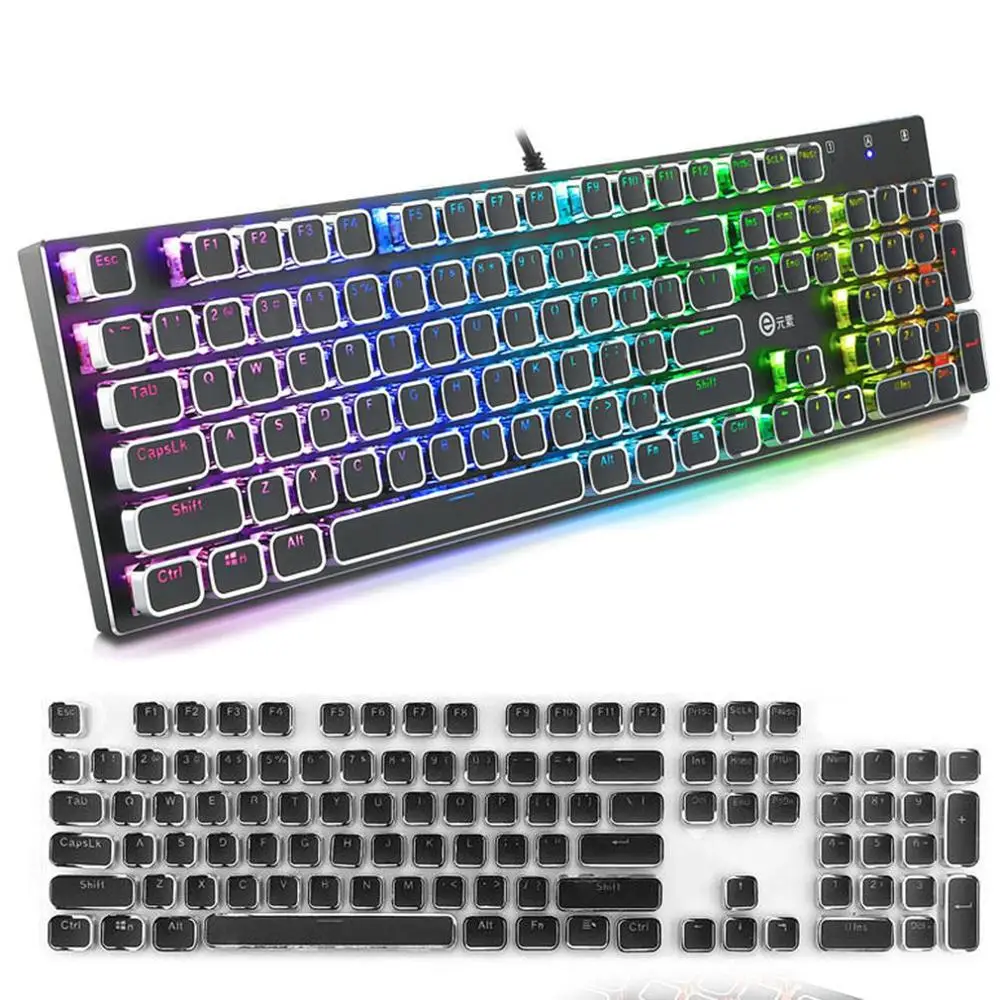 Replacement Double Injection Keycap 104 Keys Dirtyproof Backlight Square Shaped PBT for Mechanical Keyboards
Replacement Double Injection Keycap 104 Keys Dirtyproof Backlight Square Shaped PBT for Mechanical Keyboards