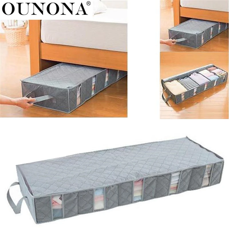 OUNONA 53L Foldable Bamboo Charcoal Clothes Sweater Underwear Storage Bag Organizer Box with Windows
OUNONA 53L Foldable Bamboo Charcoal Clothes Sweater Underwear Storage Bag Organizer Box with Windows