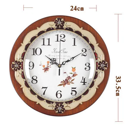 

Creative Retro Wall Clock Living Room Bedroom Wall Decoration Mute Clocks Nostalgic Round Ornaments Wall-mounted Clock Pendulum