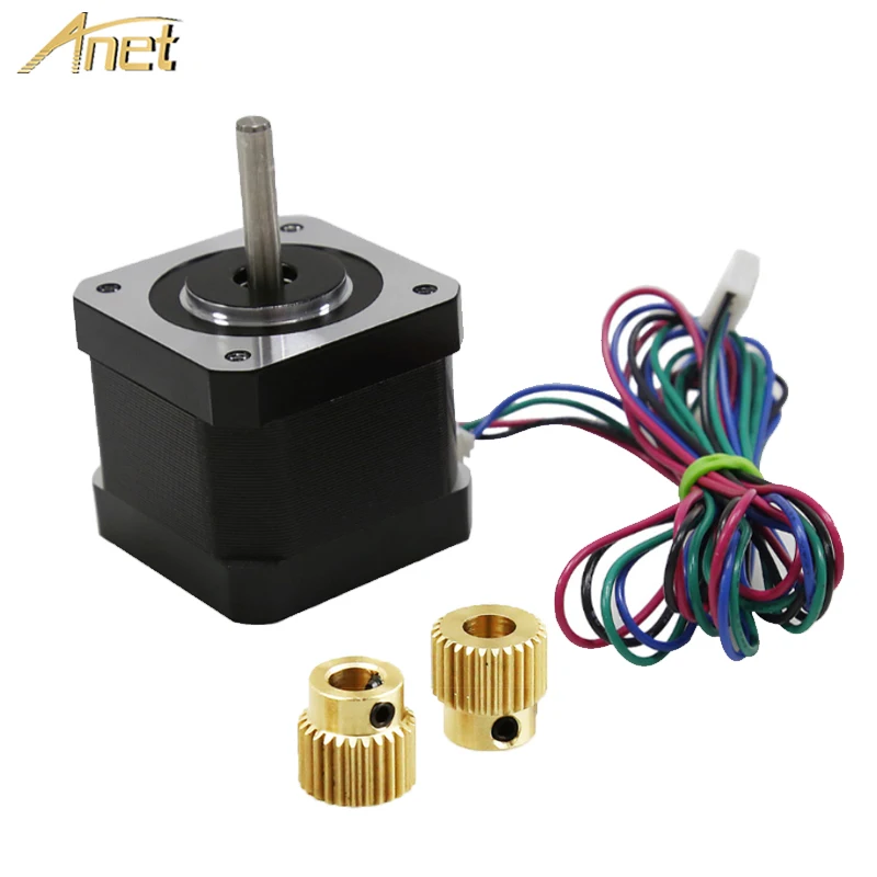 Anet Linear Screw 2-Phase 42 Stepper Motor with Lead Cable +2pcs 26 Tooth Brass Extruder Feed Gear A8 3D Printer Parts Extruder
Anet Linear Screw 2-Phase 42 Stepper Motor with Lead Cable +2pcs 26 Tooth Brass Extruder Feed Gear A8 3D Printer Parts Extruder