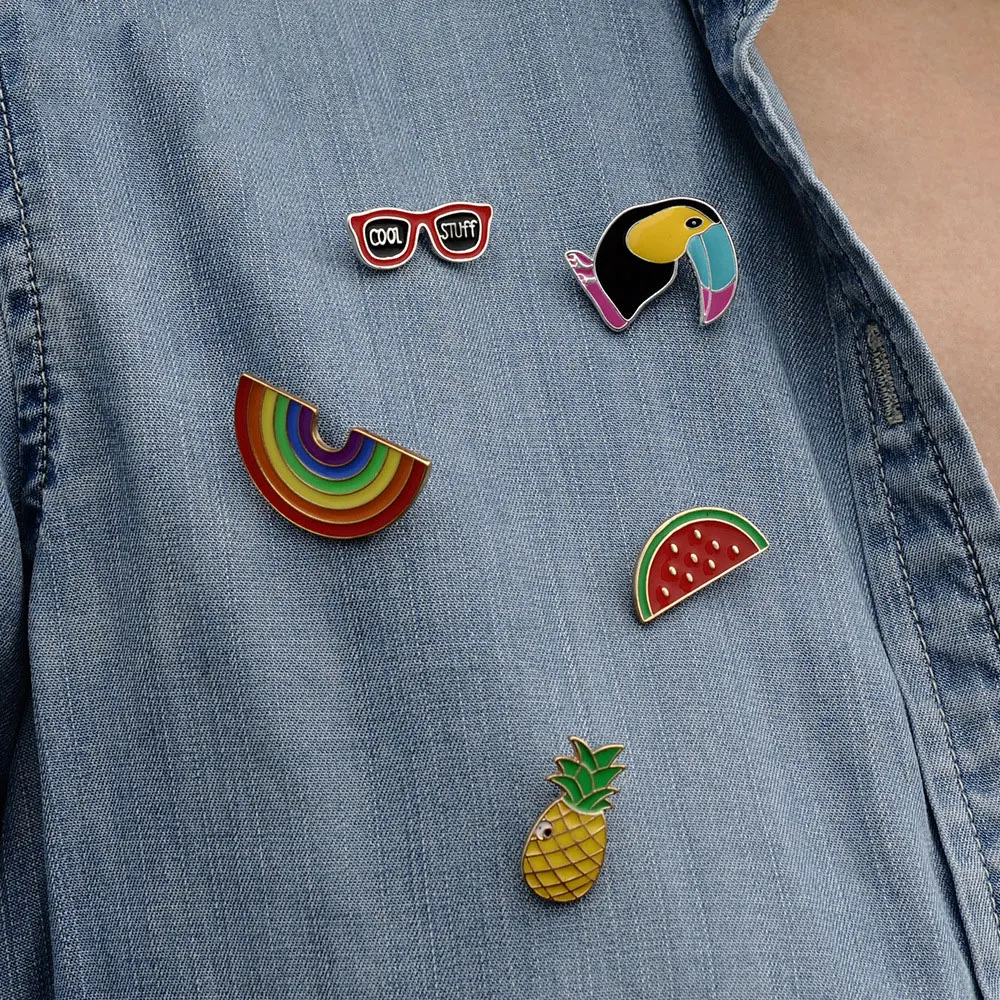 1 PCS Summer Brooch Cartoon Badges Rainbow Pineapple Button on Badge Decoration Pins Cartoon Brooches
1 PCS Summer Brooch Cartoon Badges Rainbow Pineapple Button on Badge Decoration Pins Cartoon Brooches