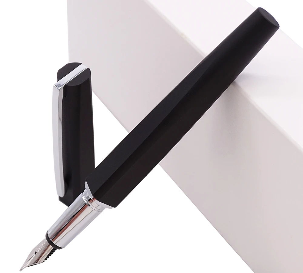 KACO SQUARE Luxury Aluminum Four Sides Matte Black Fountain Pen with Iron Box, Schmidt Converter & Fine Nib 0.5mm Gift Set
KACO SQUARE Luxury Aluminum Four Sides Matte Black Fountain Pen with Iron Box, Schmidt Converter & Fine Nib 0.5mm Gift Set