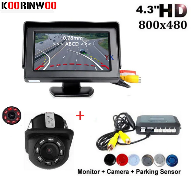 Koorinwoo 2.4G Parktronic Car Parking Sensors 4 Probes CCD Trajectory Parking Driving Camera Rear view Cam Car Monitor Wireless
Koorinwoo 2.4G Parktronic Car Parking Sensors 4 Probes CCD Trajectory Parking Driving Camera Rear view Cam Car Monitor Wireless