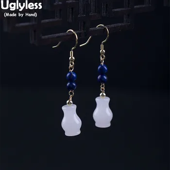 Uglyless 100% Real 925 Sterling Silver Ethnic Brincos for Women Natural Jade Bottles Earrings Lapis Beading Dangle Earrings Gems
Uglyless 100% Real 925 Sterling Silver Ethnic Brincos for Women Natural Jade Bottles Earrings Lapis Beading Dangle Earrings Gems