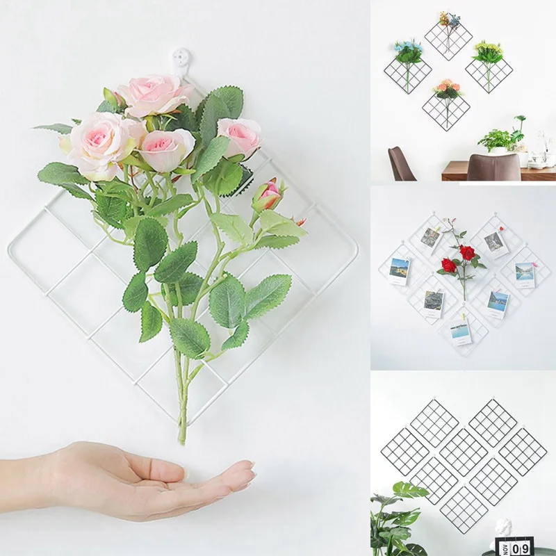 2019 Multi-function Iron Frame Mesh Grid Panel Decor Photo Wall Art Display Organizer Decorative Shelves For Photos Flowers
2019 Multi-function Iron Frame Mesh Grid Panel Decor Photo Wall Art Display Organizer Decorative Shelves For Photos Flowers