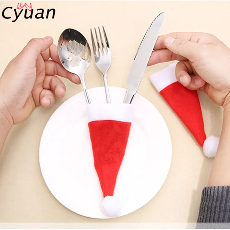 Cyuan 10Pcs/Bag 2019 Xmas Cutlery Set Hat Decor Santa Claus Hat Christmas Tableware New Year Party Supplies For Home Decoration
Cyuan 10Pcs/Bag 2019 Xmas Cutlery Set Hat Decor Santa Claus Hat Christmas Tableware New Year Party Supplies For Home Decoration