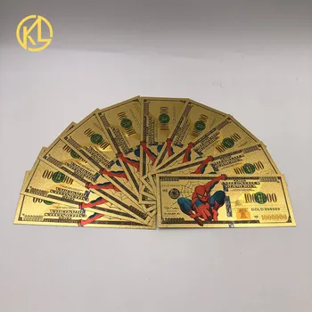 KL 1000x 1000000 US dollar Gold 999999 Plastic money Banknote for SpiderMan fans collection and gifts
KL 1000x 1000000 US dollar Gold 999999 Plastic money Banknote for SpiderMan fans collection and gifts