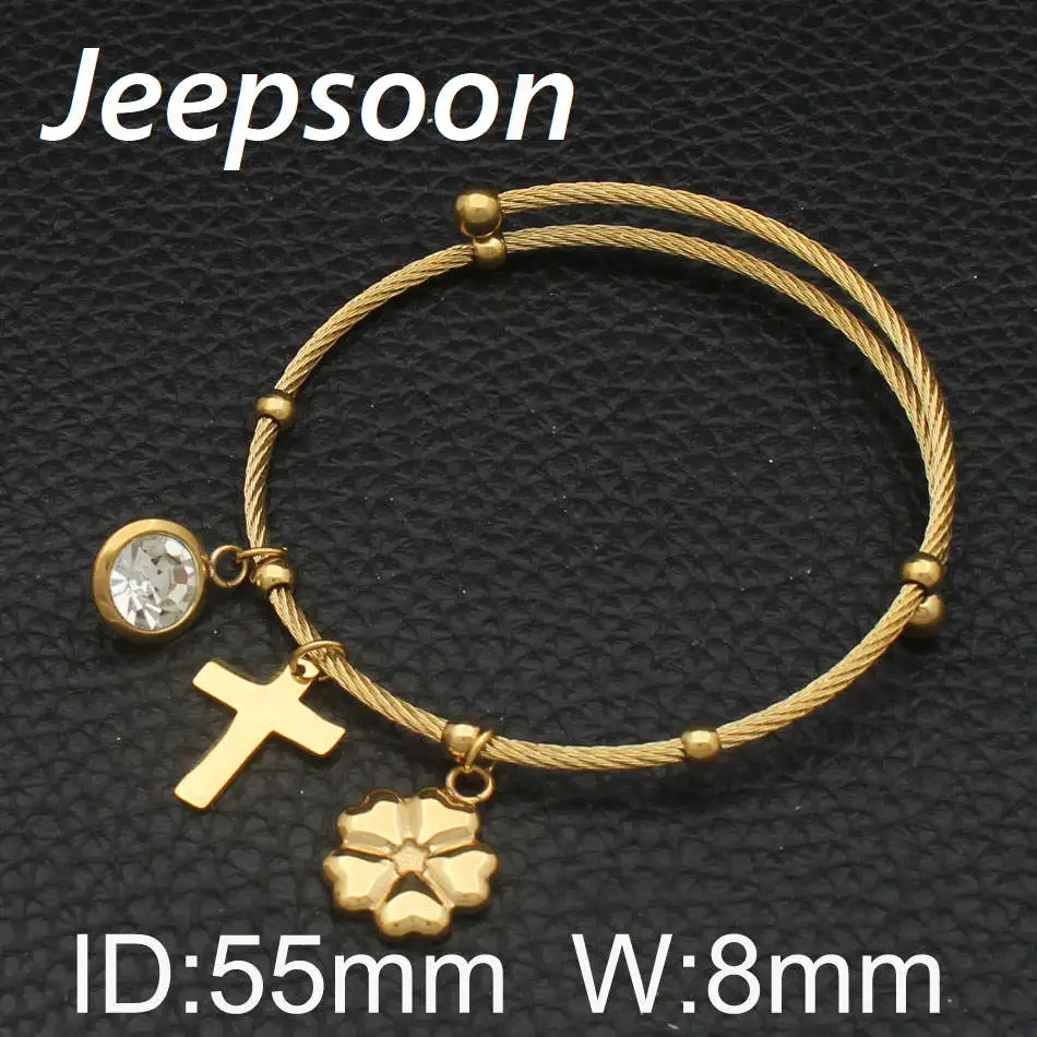 Fashion Stainless Steel Jewelry High Quality Charm Cross & Flowers Pendant Round Bracelets For Woman BEQHACBC
Fashion Stainless Steel Jewelry High Quality Charm Cross & Flowers Pendant Round Bracelets For Woman BEQHACBC