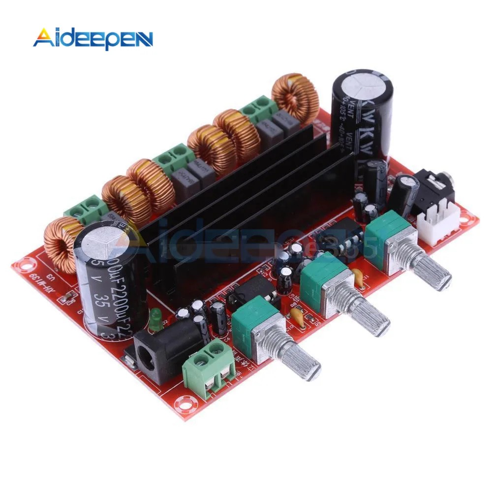Aideepen 2X50W+100W 3 Channels Stereo High Power Digital Audio Amplifier Board DIY Module TPA3116D2 Audio Amplifier
Aideepen 2X50W+100W 3 Channels Stereo High Power Digital Audio Amplifier Board DIY Module TPA3116D2 Audio Amplifier
