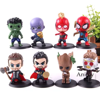 Avengers Endgame Q Version Spiderman Doctor Strange Captain Marvel Thanos Thor Star Lord Tree Man Action Figure 8pcs/set
Avengers Endgame Q Version Spiderman Doctor Strange Captain Marvel Thanos Thor Star Lord Tree Man Action Figure 8pcs/set