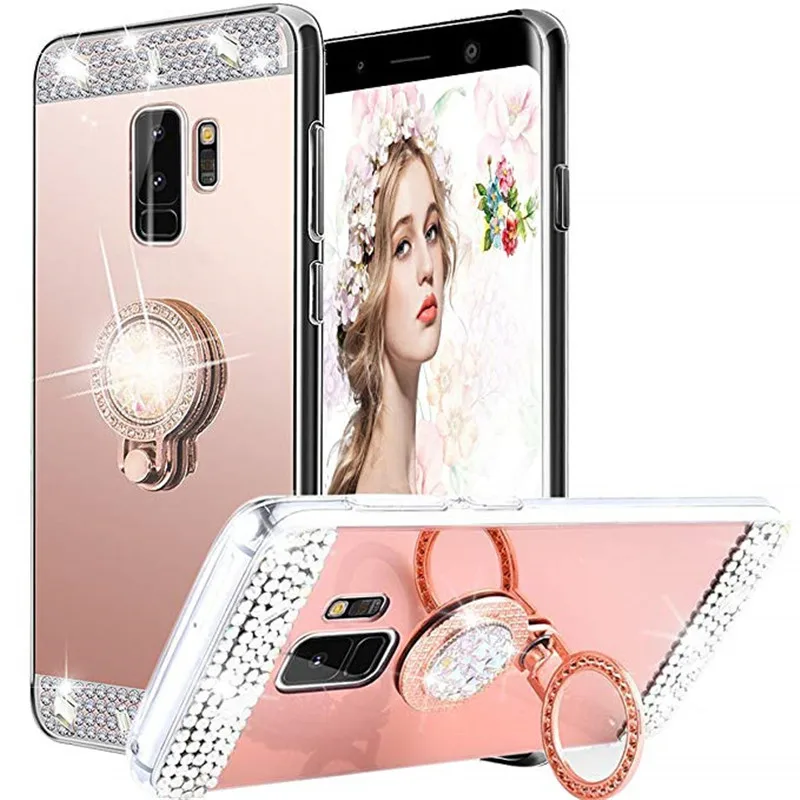 Для Samsung Galaxy J8 2018 зеркальные Чехлы мягкий держатель Чехол J7 Neo plus J3 J5 2017 J2 Prime Pro J4 J6
