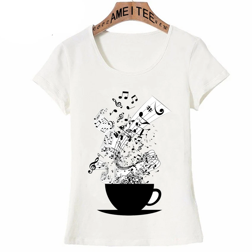 Simple Style Cup of Music Black Print T-Shirt Summer Fashion Women t-shirt Funny Coffee Art Casual Tops Cute Girl Tees
Simple Style Cup of Music Black Print T-Shirt Summer Fashion Women t-shirt Funny Coffee Art Casual Tops Cute Girl Tees