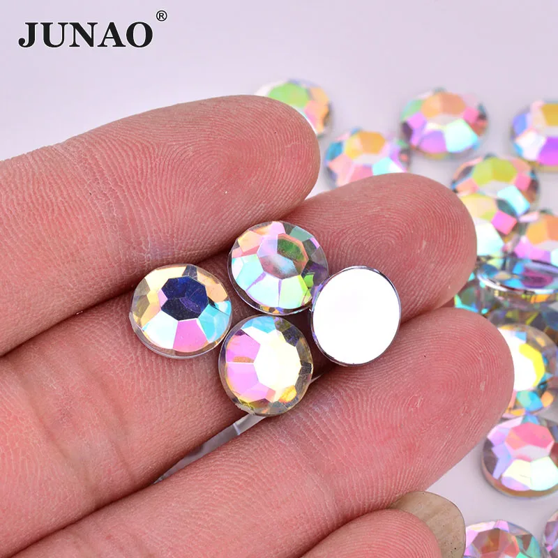 JUNAO 6 8 10 12 14 20mm Crystal AB Rhinestones Round Crystals Beads Glue Flatback Strass Non Sewing Acrylic Stones for Clothes
JUNAO 6 8 10 12 14 20mm Crystal AB Rhinestones Round Crystals Beads Glue Flatback Strass Non Sewing Acrylic Stones for Clothes