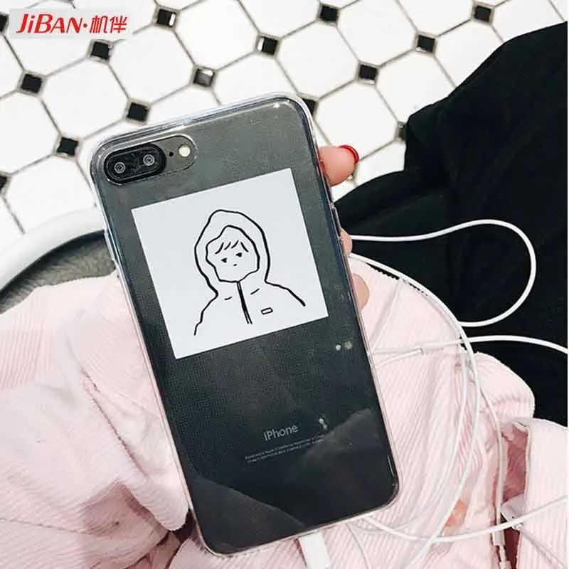 JIBAN Korean style raincoat child Phone Case for Apple iphone X 6 6s 6plus 7 7plus 8 8plus Cute Cartoon transparent Back Cover
JIBAN Korean style raincoat child Phone Case for Apple iphone X 6 6s 6plus 7 7plus 8 8plus Cute Cartoon transparent Back Cover