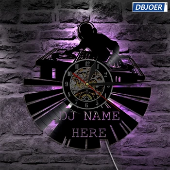 DJ Creative Vinyl Light Personalized 12" Disco Custom Name Laser Etched Handmade Art LED Glowing Wall Clock Home Decor
DJ Creative Vinyl Light Personalized 12" Disco Custom Name Laser Etched Handmade Art LED Glowing Wall Clock Home Decor
