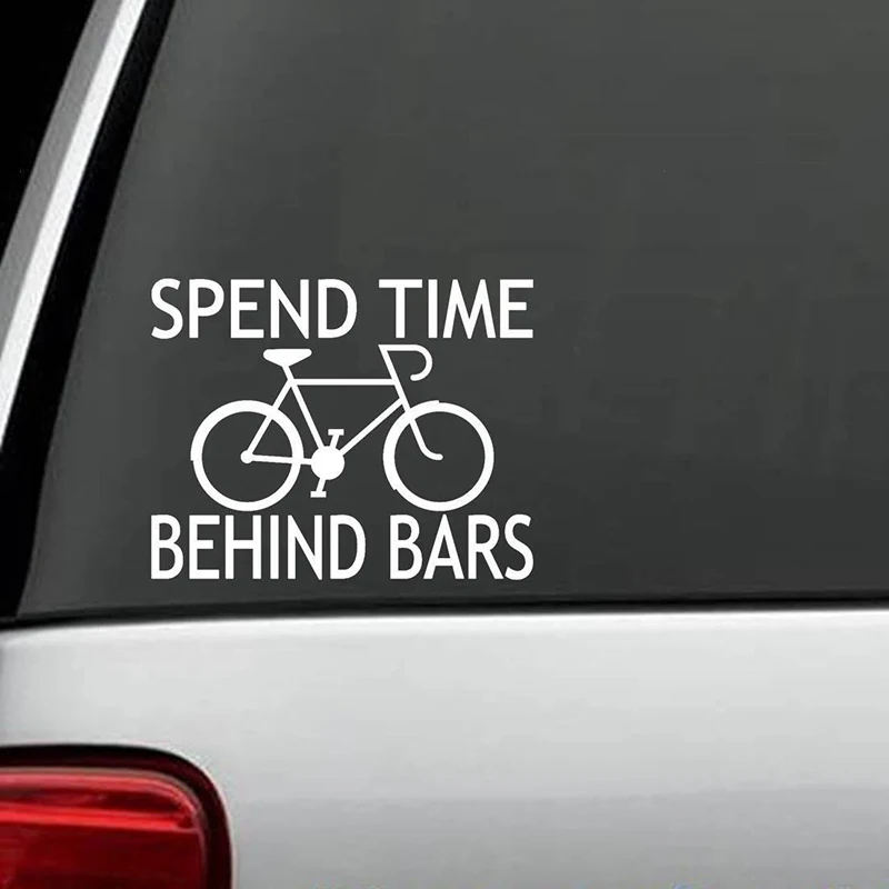 Spend Time Behind Bars Bicycle Decal Sticker Cyclist Seat Light Handlebars Rear Window Car Sticker
Spend Time Behind Bars Bicycle Decal Sticker Cyclist Seat Light Handlebars Rear Window Car Sticker