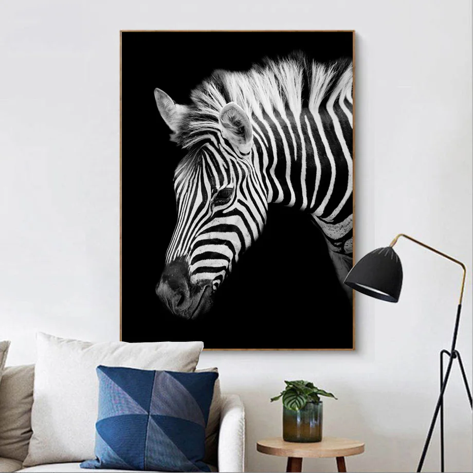 Black White Realist Zebra Nordic Posters And Prints Wall Art Canvas Painting Animal Pop Art Wall Pictures For Living Room Decor 
Black White Realist Zebra Nordic Posters And Prints Wall Art Canvas Painting Animal Pop Art Wall Pictures For Living Room Decor