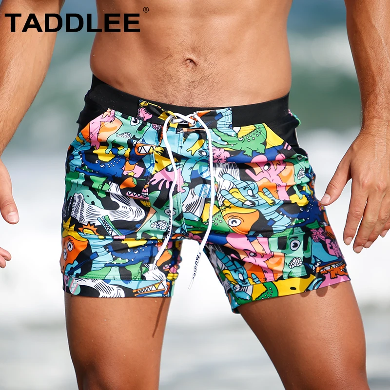 

Taddlee Brand Men's Swimwear Swimsuits Plus Big Size Swim Boxer Trunks Shorts Basic Long Swimming Traditional Surf Board Shorts