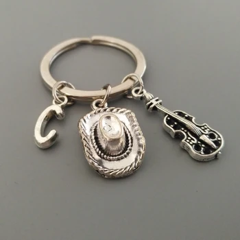 West cowboy Keyring Best gift For Best friends Cowboy Keyring Jazz Keychain Guitar Keyfob 26Initail Keysholder
West cowboy Keyring Best gift For Best friends Cowboy Keyring Jazz Keychain Guitar Keyfob 26Initail Keysholder