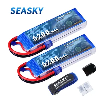 2Pcs SEASKY 2S lipo battery 7.4v 5200mAh 60C RC battery lipo 7.4V Battery XT60 for FPV drone car bateria lipo
2Pcs SEASKY 2S lipo battery 7.4v 5200mAh 60C RC battery lipo 7.4V Battery XT60 for FPV drone car bateria lipo