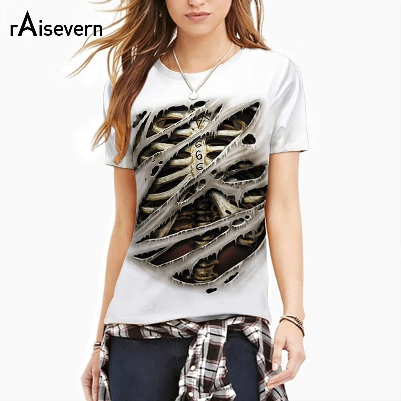 Raisevern 3D Graphic Print Halloween Tee Clothes Harajuku Women Skeleton T Shirts Crew Neck Short-Sleeve Tops Dropship
Raisevern 3D Graphic Print Halloween Tee Clothes Harajuku Women Skeleton T Shirts Crew Neck Short-Sleeve Tops Dropship