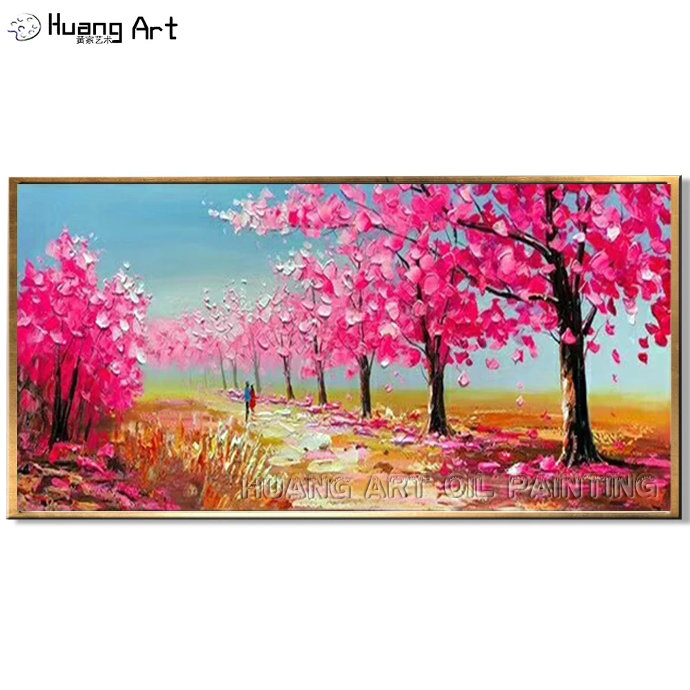 New Arrival Beautiful Pink Tree Painting Hand-painted High Quality Landscape Oil Painting for Room Decor Landscape Painting
New Arrival Beautiful Pink Tree Painting Hand-painted High Quality Landscape Oil Painting for Room Decor Landscape Painting