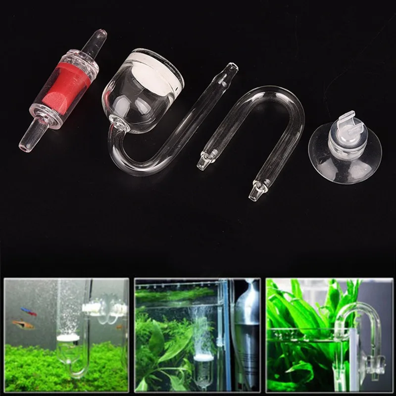 CO2 Atomizer Diffuser Multifunctional Suction Cup U Shape Oxygen Air Fish Tank Pet Supplies | Дом и сад