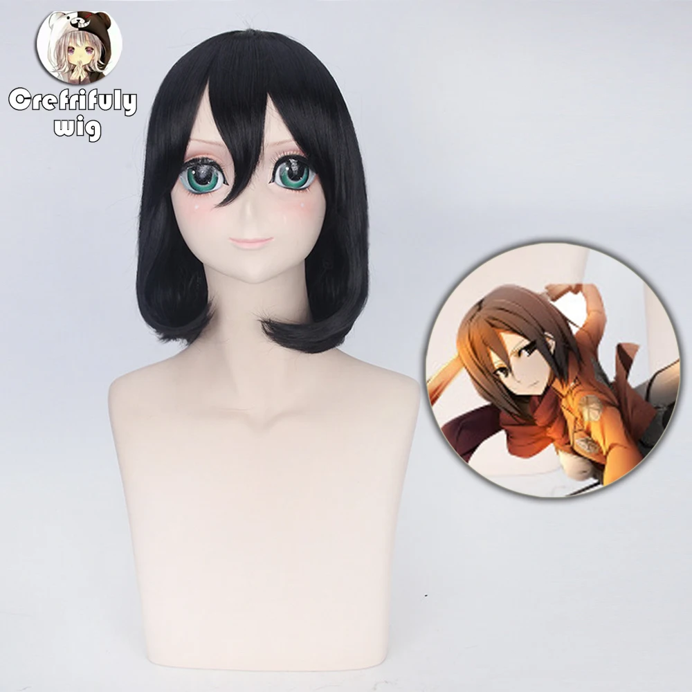 Anime 14 inch Black Short Bobo Synthetic Hair Attack on Titan Mikasa Ackerman Cosplay Full Wigs For Women Party Halloween
Anime 14 inch Black Short Bobo Synthetic Hair Attack on Titan Mikasa Ackerman Cosplay Full Wigs For Women Party Halloween