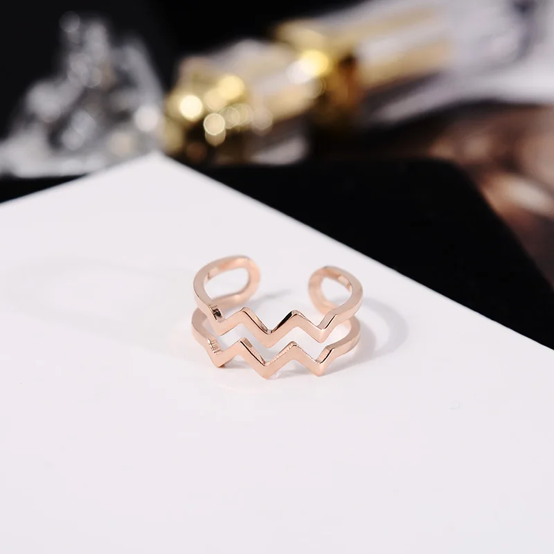 YUN RUO 2019 New Arrival Wavy Couple Ring Rose Gold Color Fashion Titanium Steel Jewelry Wedding Birthday Gift Woman Never Fade
YUN RUO 2019 New Arrival Wavy Couple Ring Rose Gold Color Fashion Titanium Steel Jewelry Wedding Birthday Gift Woman Never Fade