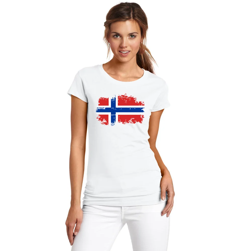 BLWHSA Popular European Norway National Flag Design T shirts for Women 100% Cotton Short Top & Tee Nostalgic Female T-shirt
BLWHSA Popular European Norway National Flag Design T shirts for Women 100% Cotton Short Top & Tee Nostalgic Female T-shirt