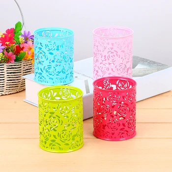 Metal Hollow Flower Pen Pencil Pot Holder Brush Storage Container Desk Organizer Pen Holders Office Supplies C26
Metal Hollow Flower Pen Pencil Pot Holder Brush Storage Container Desk Organizer Pen Holders Office Supplies C26