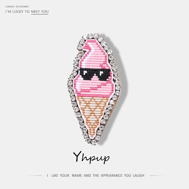 Yhpup Fashion Magic Ice Cream Pave Crystal Pins and Brooches Smile Face Sunglasses Exaggerated Brooch For Women Party
Yhpup Fashion Magic Ice Cream Pave Crystal Pins and Brooches Smile Face Sunglasses Exaggerated Brooch For Women Party
