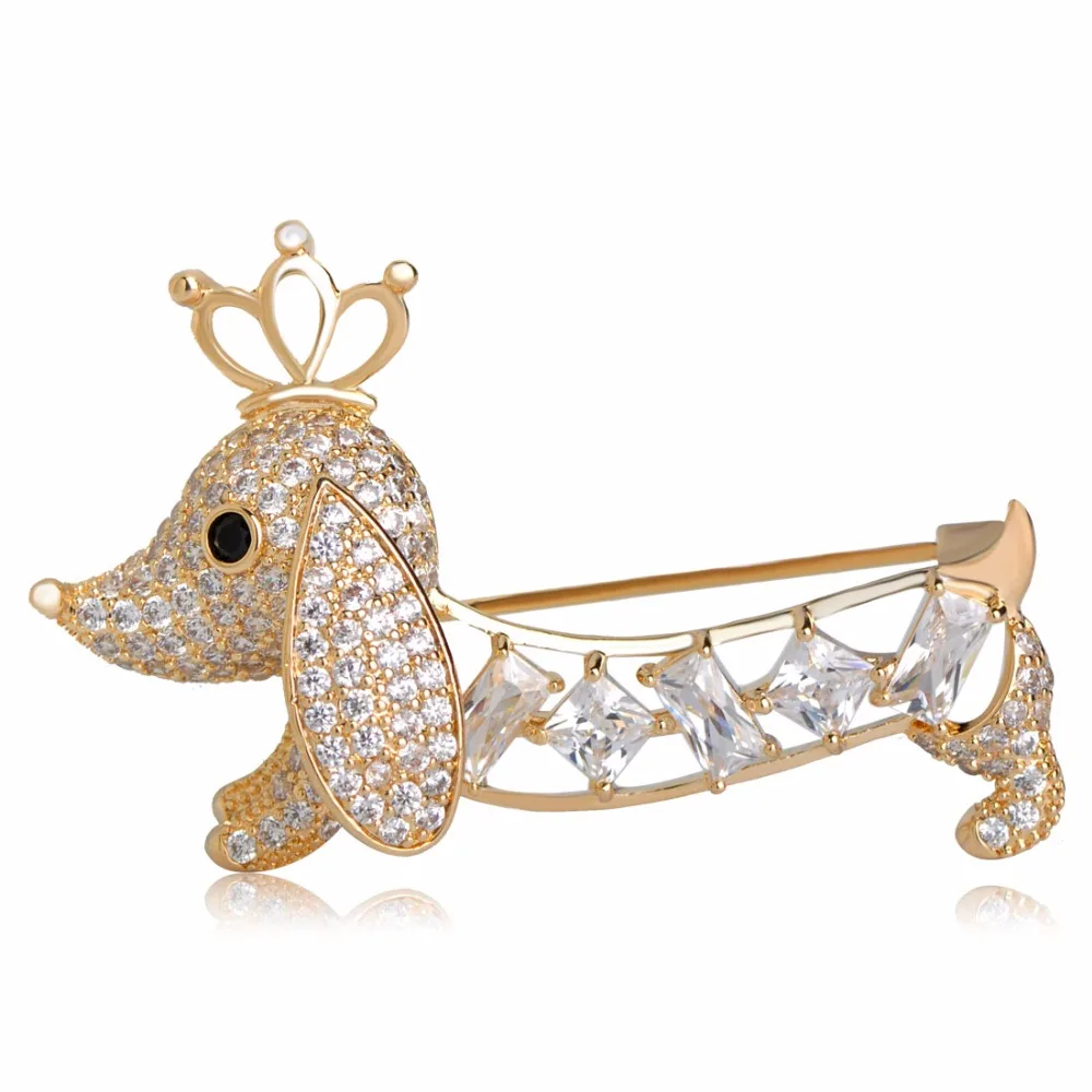 Dazz AAA+ Cubic Zircon Crown Dog Shape Brooches Gold Color Animal Corsage Pins Kids Girls Shirt Coat Clips Copper Brooch
Dazz AAA+ Cubic Zircon Crown Dog Shape Brooches Gold Color Animal Corsage Pins Kids Girls Shirt Coat Clips Copper Brooch